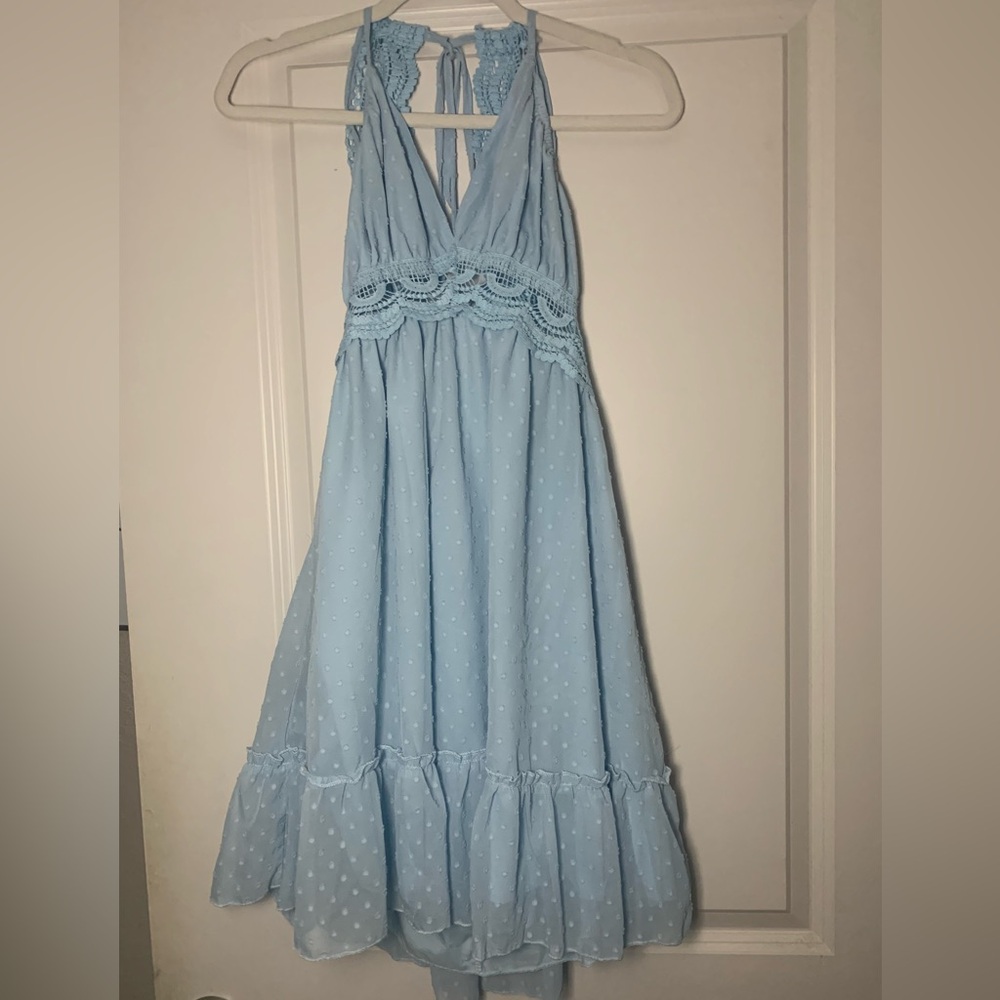 Backless Halter Style Sundress